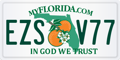 FL license plate EZSV77