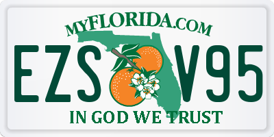 FL license plate EZSV95