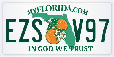 FL license plate EZSV97