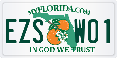 FL license plate EZSW01