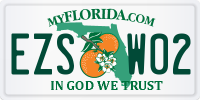 FL license plate EZSW02