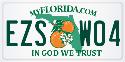 FL license plate EZSW04