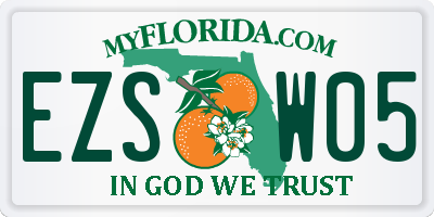 FL license plate EZSW05