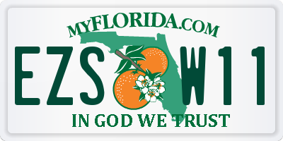 FL license plate EZSW11