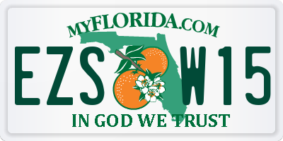 FL license plate EZSW15