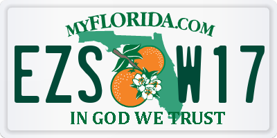 FL license plate EZSW17