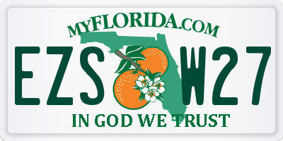 FL license plate EZSW27