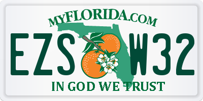 FL license plate EZSW32