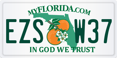 FL license plate EZSW37