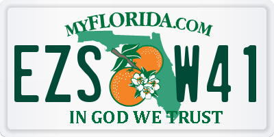 FL license plate EZSW41