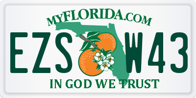 FL license plate EZSW43