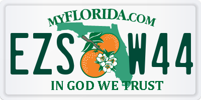 FL license plate EZSW44