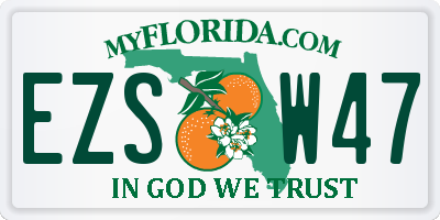 FL license plate EZSW47