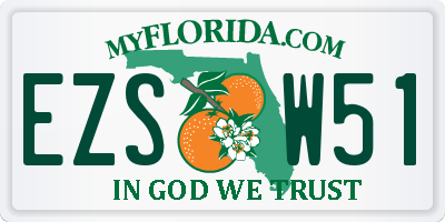 FL license plate EZSW51