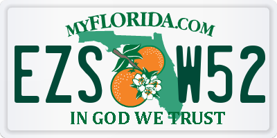 FL license plate EZSW52