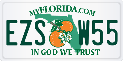 FL license plate EZSW55