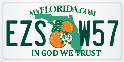 FL license plate EZSW57