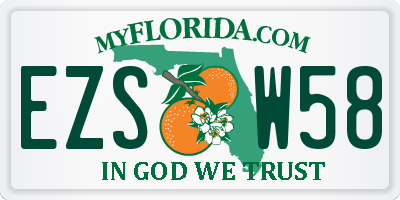 FL license plate EZSW58