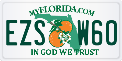 FL license plate EZSW60