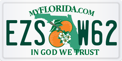 FL license plate EZSW62