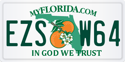 FL license plate EZSW64