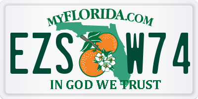 FL license plate EZSW74