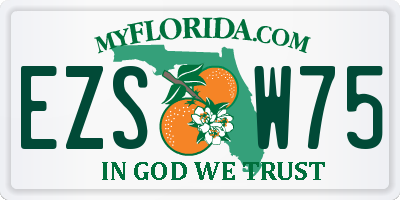 FL license plate EZSW75