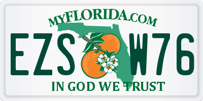 FL license plate EZSW76