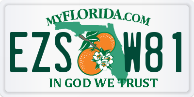 FL license plate EZSW81