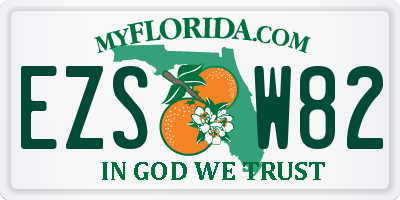 FL license plate EZSW82