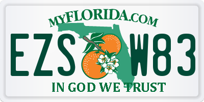 FL license plate EZSW83