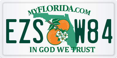 FL license plate EZSW84