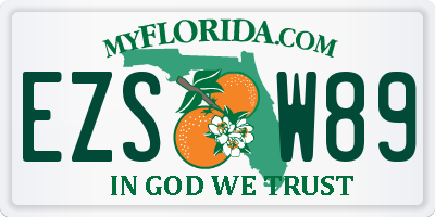 FL license plate EZSW89