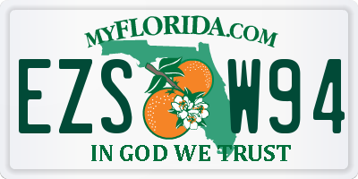 FL license plate EZSW94