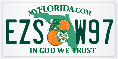 FL license plate EZSW97