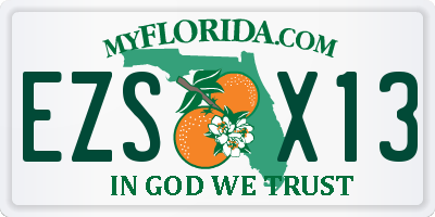 FL license plate EZSX13