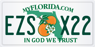 FL license plate EZSX22