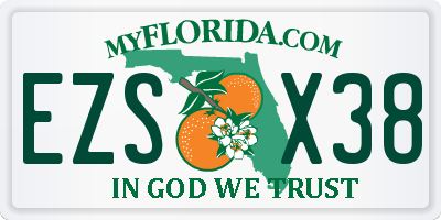 FL license plate EZSX38