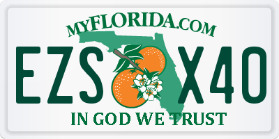 FL license plate EZSX40