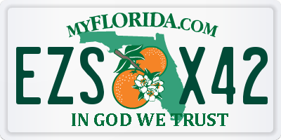 FL license plate EZSX42