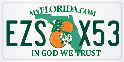 FL license plate EZSX53