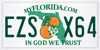 FL license plate EZSX64