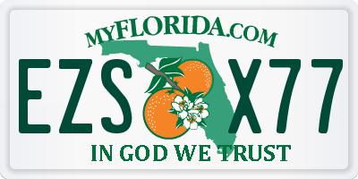 FL license plate EZSX77