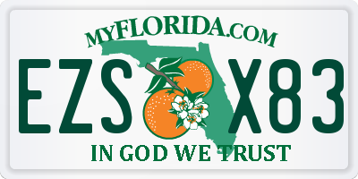 FL license plate EZSX83