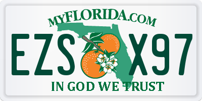 FL license plate EZSX97