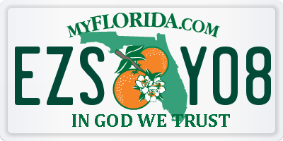 FL license plate EZSY08