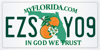 FL license plate EZSY09