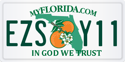 FL license plate EZSY11