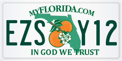 FL license plate EZSY12