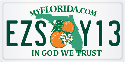 FL license plate EZSY13